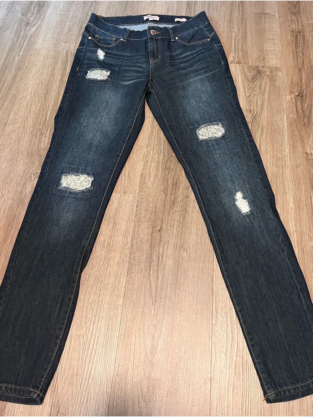 Juicy Couture Dark Blue Skinny Jeans with Sparkle Details